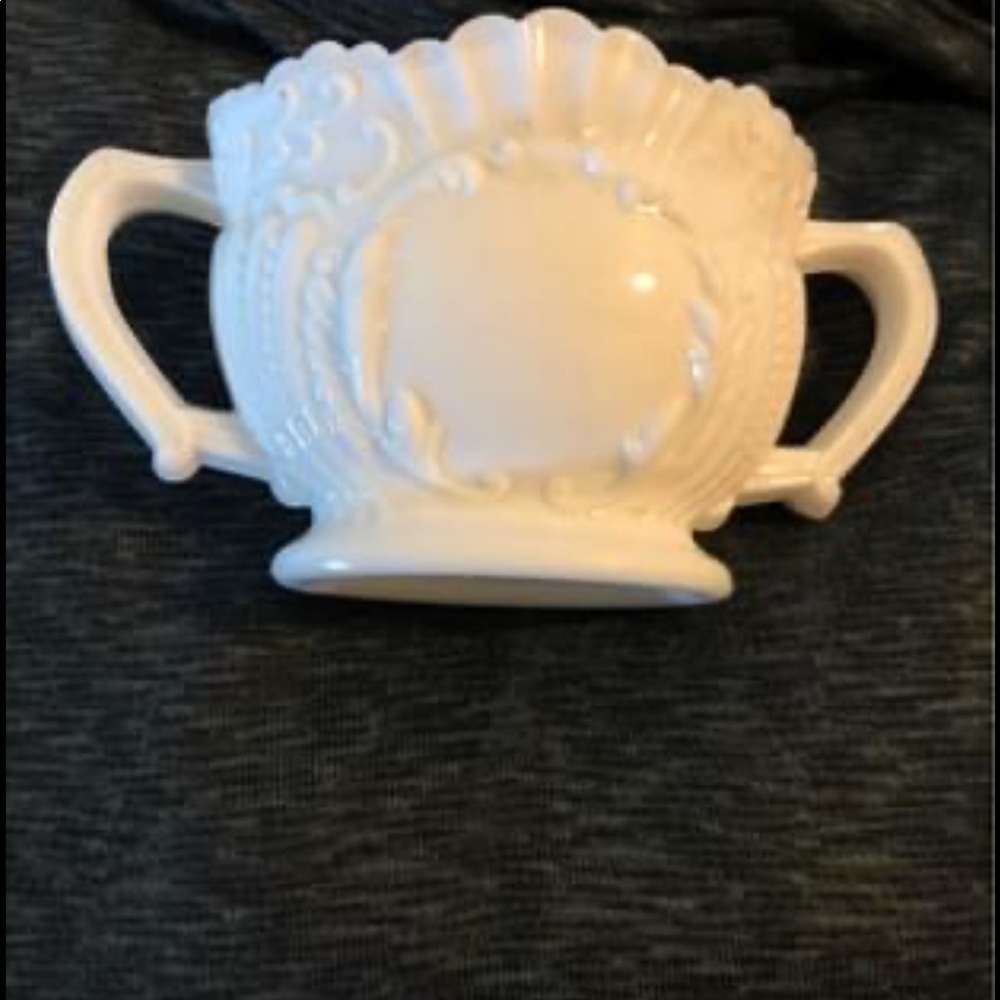 Milk glass sugar bowl